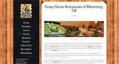 Desktop Screenshot of crazyhorserestaurant.com