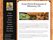 Tablet Screenshot of crazyhorserestaurant.com